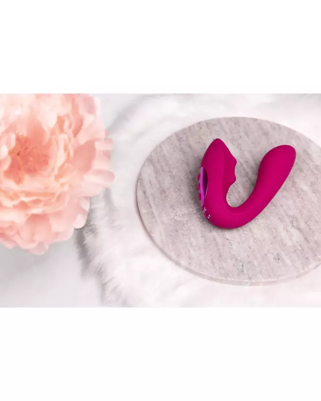 Yuki Dual Motor G-Spot Vibrator Pink by VIVE - Sextoy pour Couples avec Perles Massantes-6