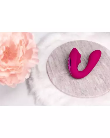 Yuki Dual Motor G-Spot Vibrator Pink by VIVE - Sextoy pour Couples avec Perles Massantes-6