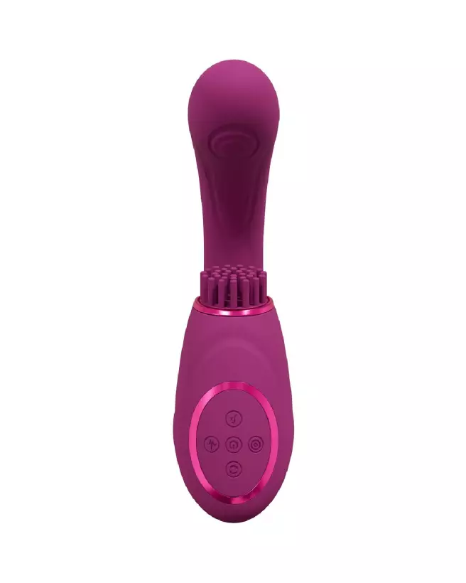 Image du Vibrateur Point G Gen triple moteur en rose, avec ondes pulsées et bristles vibrantes de VIVE by Shots-6