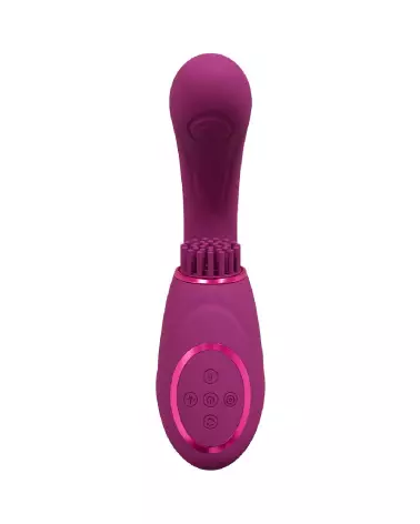 Image du Vibrateur Point G Gen triple moteur en rose, avec ondes pulsées et bristles vibrantes de VIVE by Shots-6