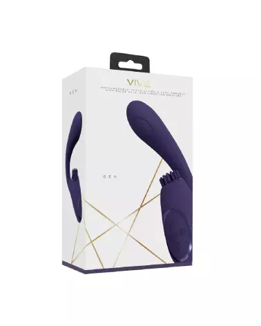Image du Vibromasseur Point G VIVE by Shots avec Triple Moteur, Ondes Pulsées et Bristles Vibrants - Couleur Violet-2