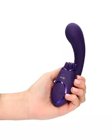 Image du Vibromasseur Point G VIVE by Shots avec Triple Moteur, Ondes Pulsées et Bristles Vibrants - Couleur Violet-7