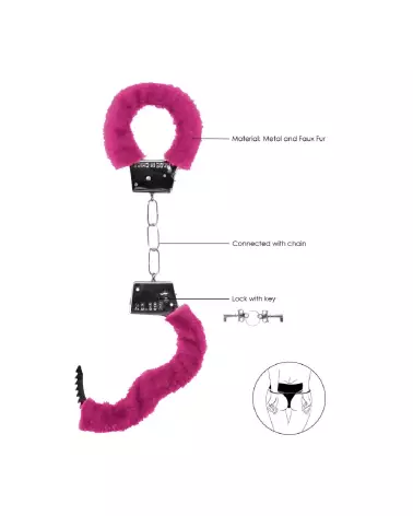 Menottes fourrure débutant Ouch! by Shots pour jeux de bondage doux et sécurisé-6