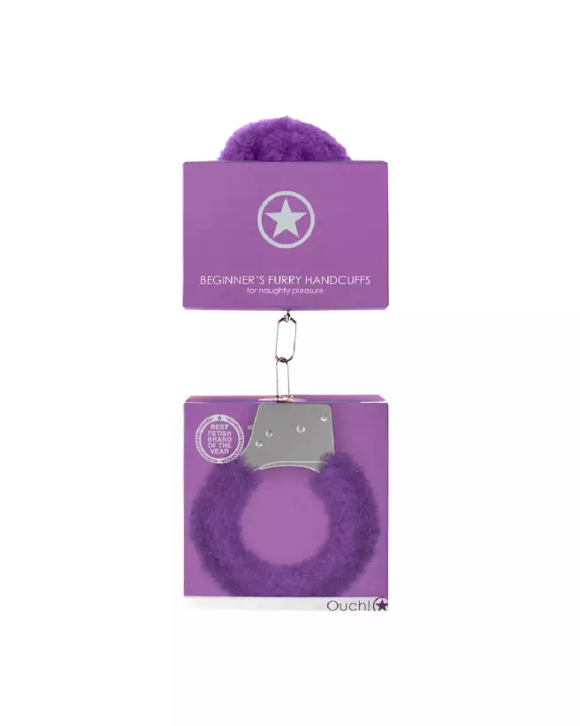 Menottes en fourrure pour débutants Ouch! by Shots, idéales pour bondage doux-2
