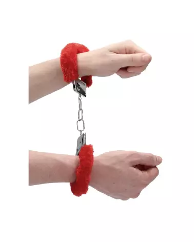 Menottes fourrure pour débutants Ouch! by Shots, accessoire bondage doux et sécurisé-7