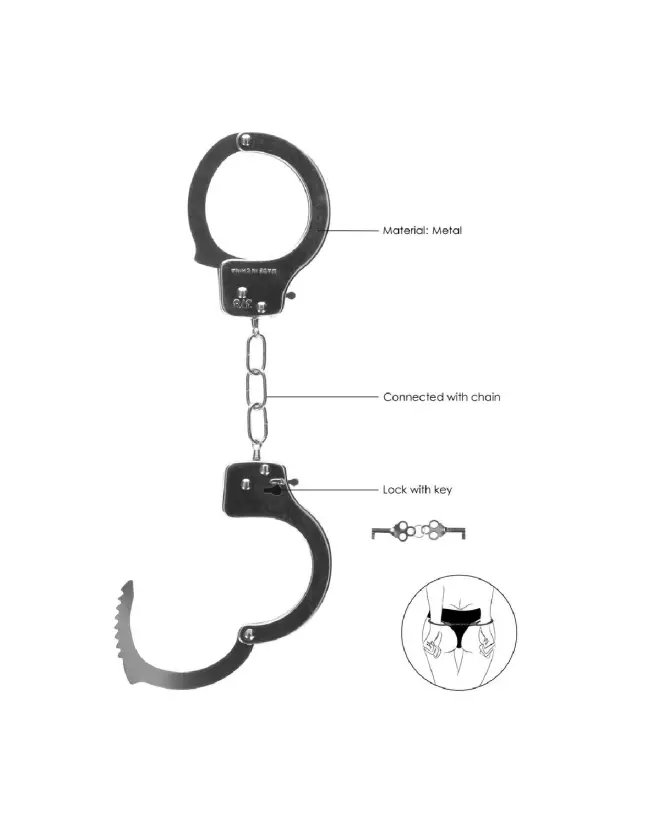 Image des menottes Pleasure Handcuffs d'Ouch! by Shots, parfait pour jeux de rôle BDSM-6