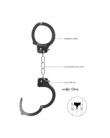 Image des menottes Pleasure Handcuffs d'Ouch! by Shots, parfait pour jeux de rôle BDSM-6
