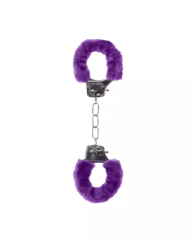 Menottes Fourrées Pleasure Handcuffs Furry par Ouch! Shots pour jeux de bondage-1