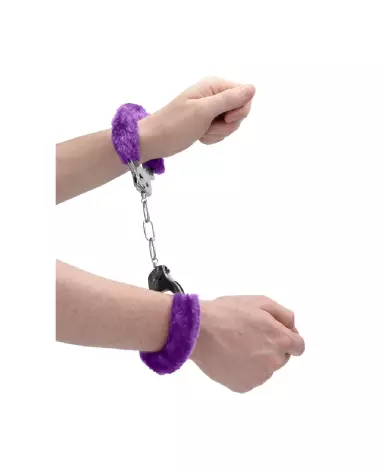 Menottes Fourrées Pleasure Handcuffs Furry par Ouch! Shots pour jeux de bondage-7