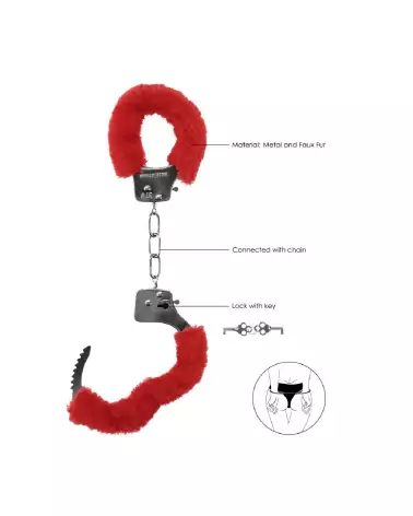 Menottes Fourrure Pleasure Handcuffs Ouch! by Shots pour bondage doux-6