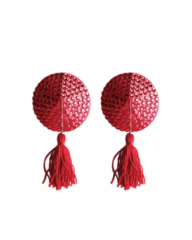 Cache-tétons ronds Nipple Tassels de Ouch! by Shots, accessoire lingerie élégant-1