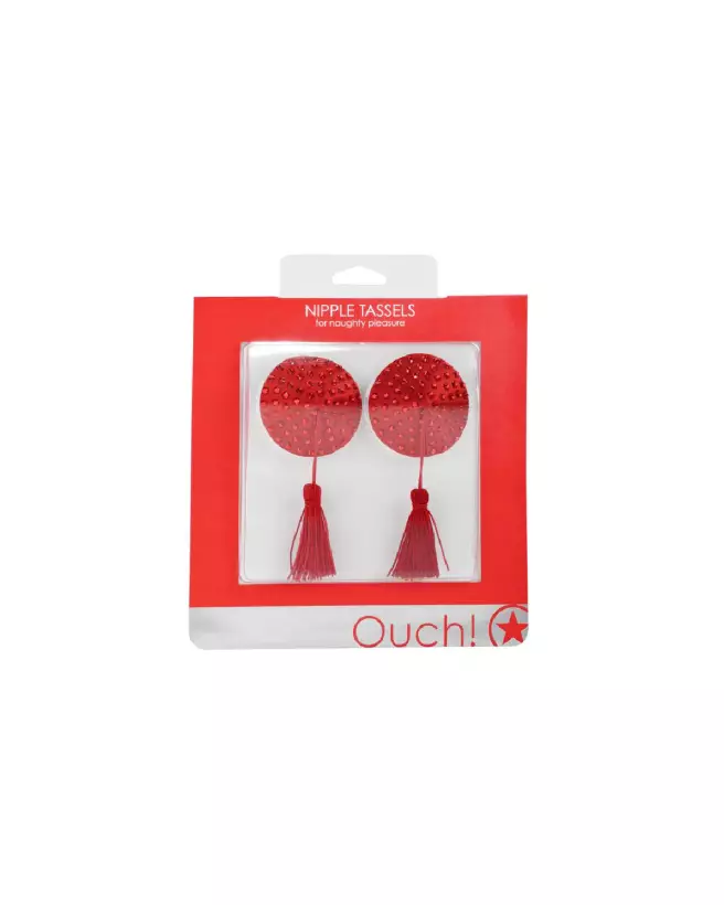Cache-tétons ronds Nipple Tassels de Ouch! by Shots, accessoire lingerie élégant-2