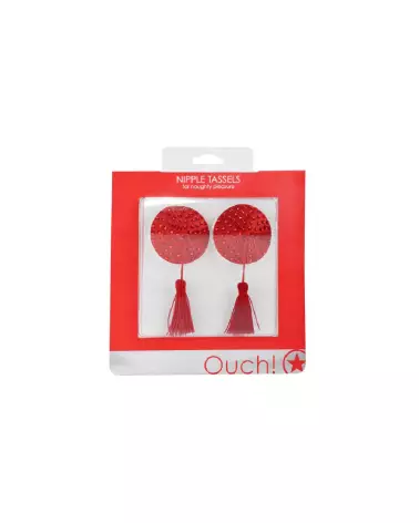 Cache-tétons ronds Nipple Tassels de Ouch! by Shots, accessoire lingerie élégant-2