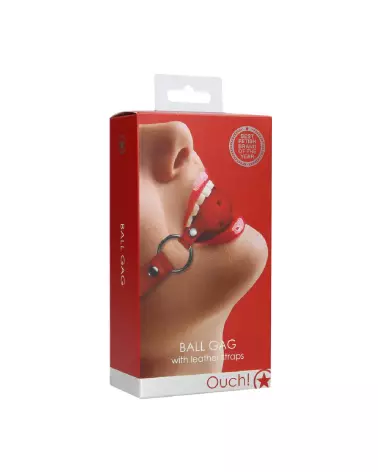 Photo du Ball Gag Ouch! by Shots en action, accessoire BDSM ajustable-2