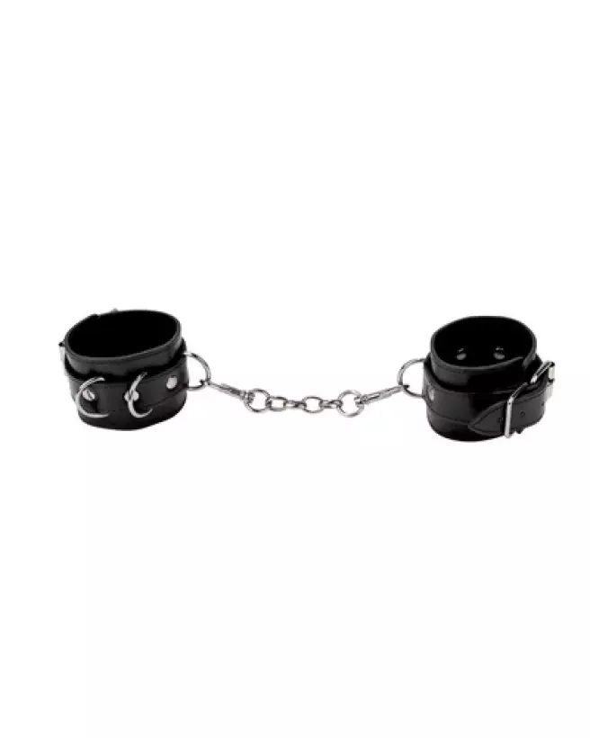 Menottes en cuir Ouch! by Shots pour jeux BDSM, robustes et ajustables-1