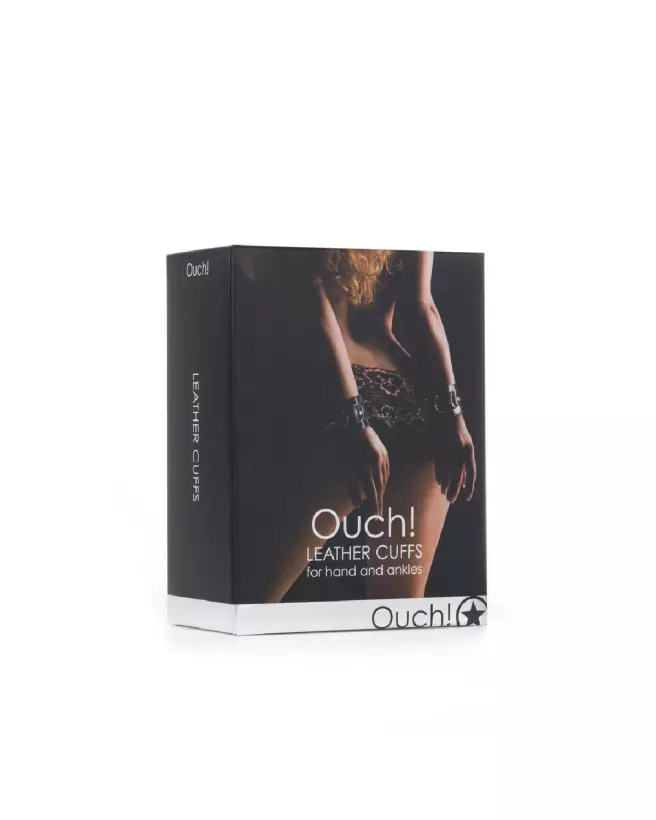 Menottes en cuir Ouch! by Shots pour jeux BDSM, robustes et ajustables-2