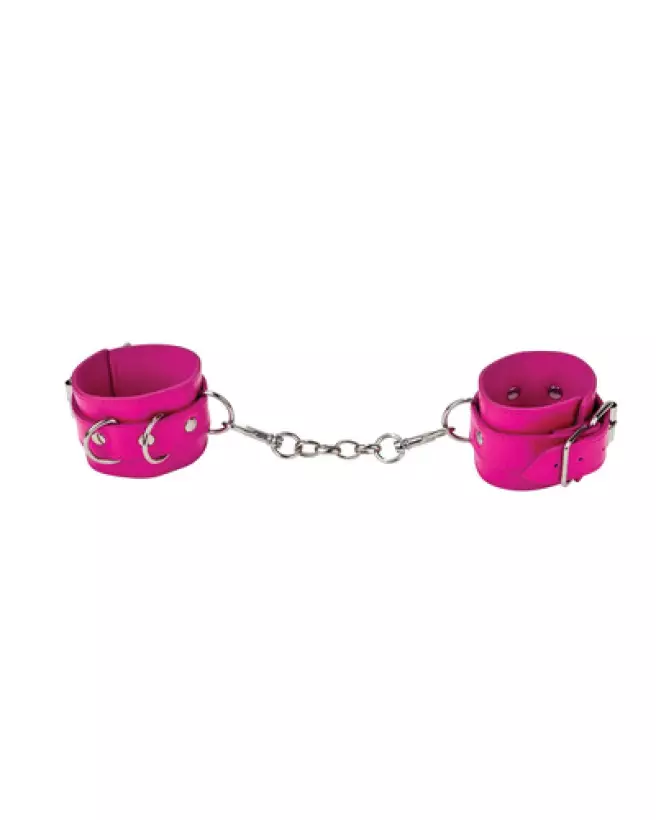 Menottes en cuir Ouch! by Shots pour jeux de bondage élégants et sécurisés-1