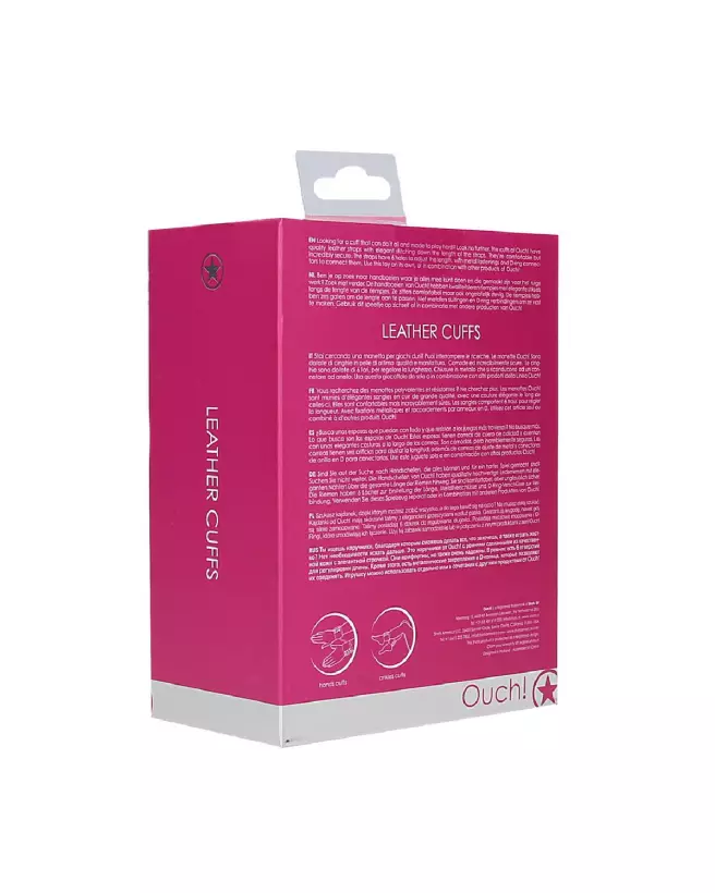 Menottes en cuir Ouch! by Shots pour jeux de bondage élégants et sécurisés-3