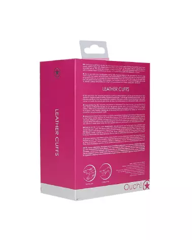 Menottes en cuir Ouch! by Shots pour jeux de bondage élégants et sécurisés-3