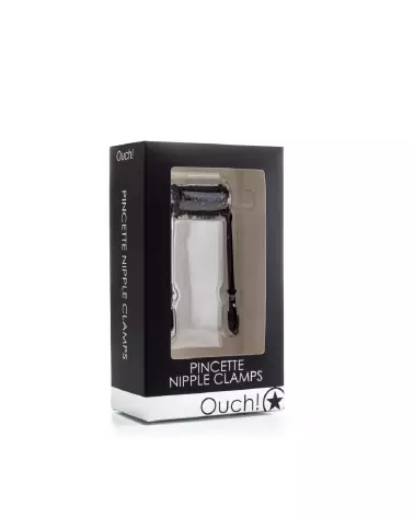 Pincette Nipple Clamps Ouch! by Shots pour stimulation des tétons ajustables-3