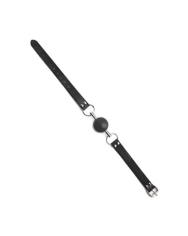 Image de Baillon Boule Solid Ball Gag par Ouch! Shots, accessoire BDSM ajustable et confortable-1