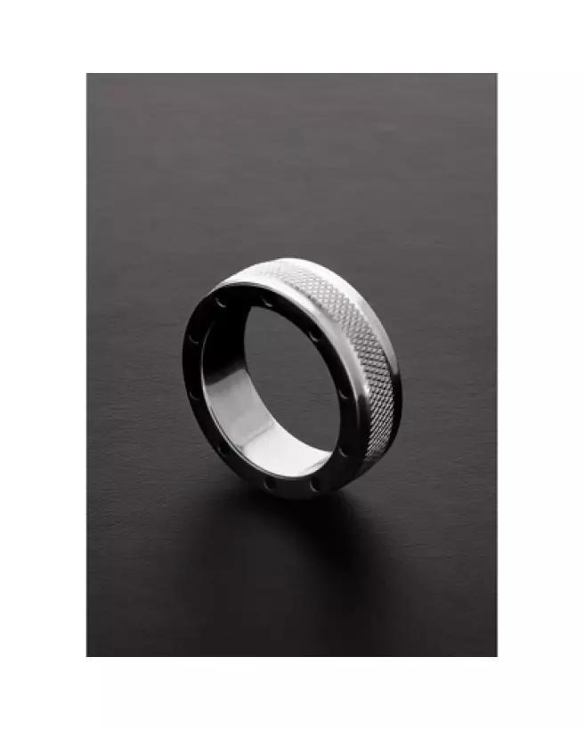 Image COOL and KNURL C-Ring de Steel by Shots en métal, dimensions 15x45 mm-1