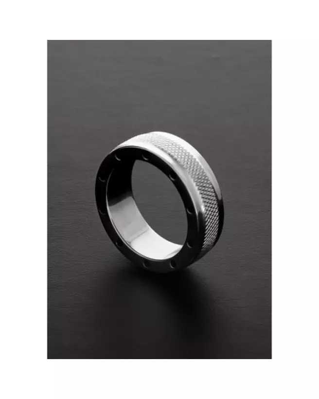 Anneau métallique COOL and KNURL de Steel by Shots en dimensions 0.6 x 2 / 15 x 50 mm-1