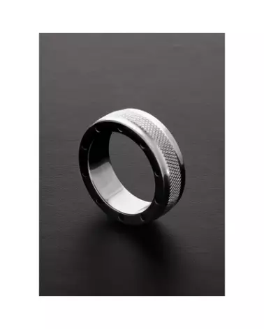 Anneau métallique COOL and KNURL de Steel by Shots en dimensions 0.6 x 2 / 15 x 50 mm-1
