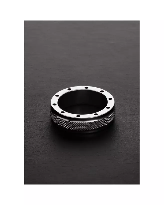 Anneau métallique COOL and KNURL de Steel by Shots en dimensions 0.6 x 2 / 15 x 50 mm-3