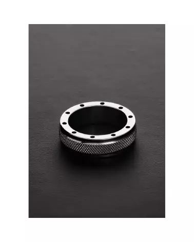 Anneau métallique COOL and KNURL de Steel by Shots en dimensions 0.6 x 2 / 15 x 50 mm-3
