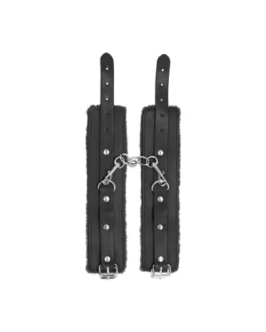 Menottes Plush Leather Handcuffs en cuir doux Ouch! by Shots pour jeux érotiques-3
