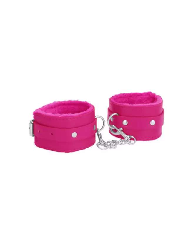 Menottes en cuir doux Plush Leather Handcuffs de Ouch! by Shots pour bondage élégant et confortable-1