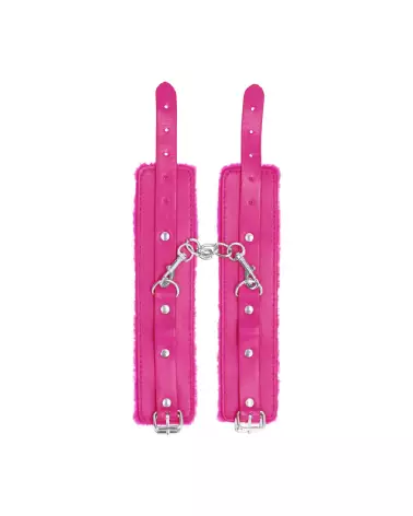 Menottes en cuir doux Plush Leather Handcuffs de Ouch! by Shots pour bondage élégant et confortable-3