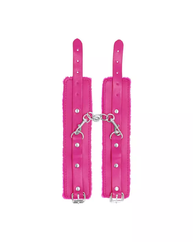 Menottes en cuir doux Plush Leather Handcuffs de Ouch! by Shots pour bondage élégant et confortable-4