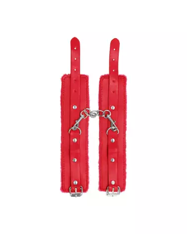 Menottes en cuir plush de haute qualité Ouch! by Shots pour jeux érotiques sécurisés-4