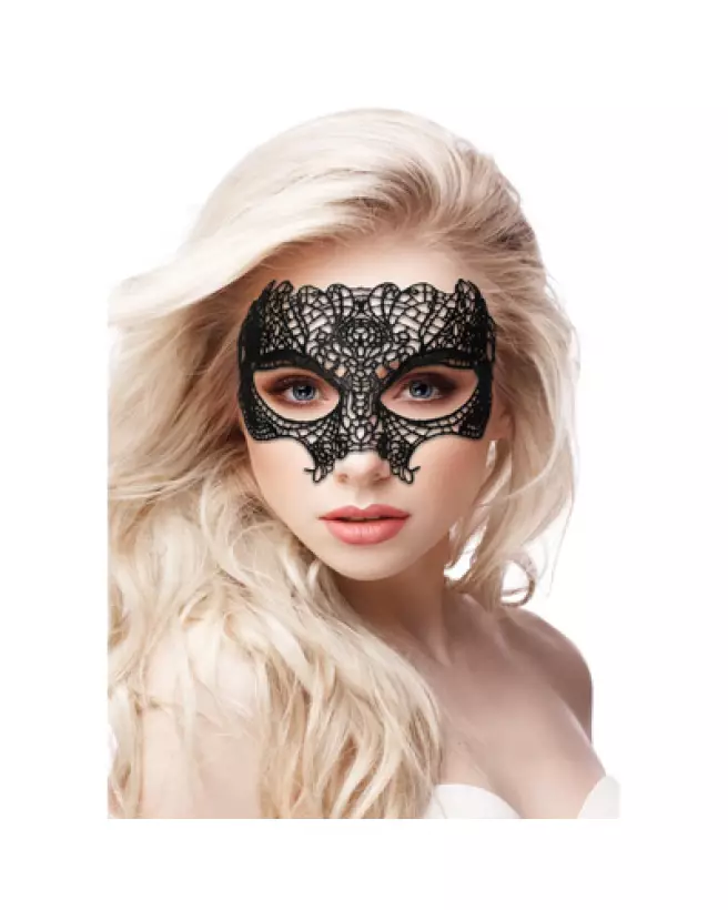 Image du masque en dentelle noire Princess de la marque Ouch! pour soirées élégantes et jeux de rôle-1