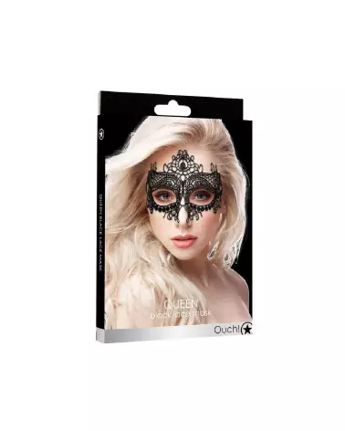Masque en dentelle noire Queen de la marque Ouch! by Shots pour jeux érotiques et soirées intimes-2