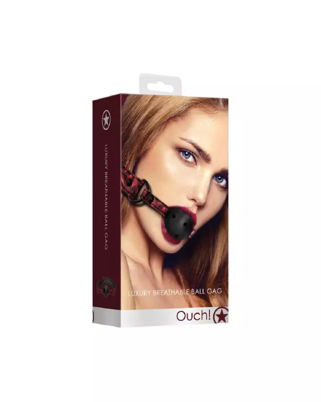 Baillon Breathable Ball Gag de Ouch! by Shots pour jeux de soumission et confort optimal-2