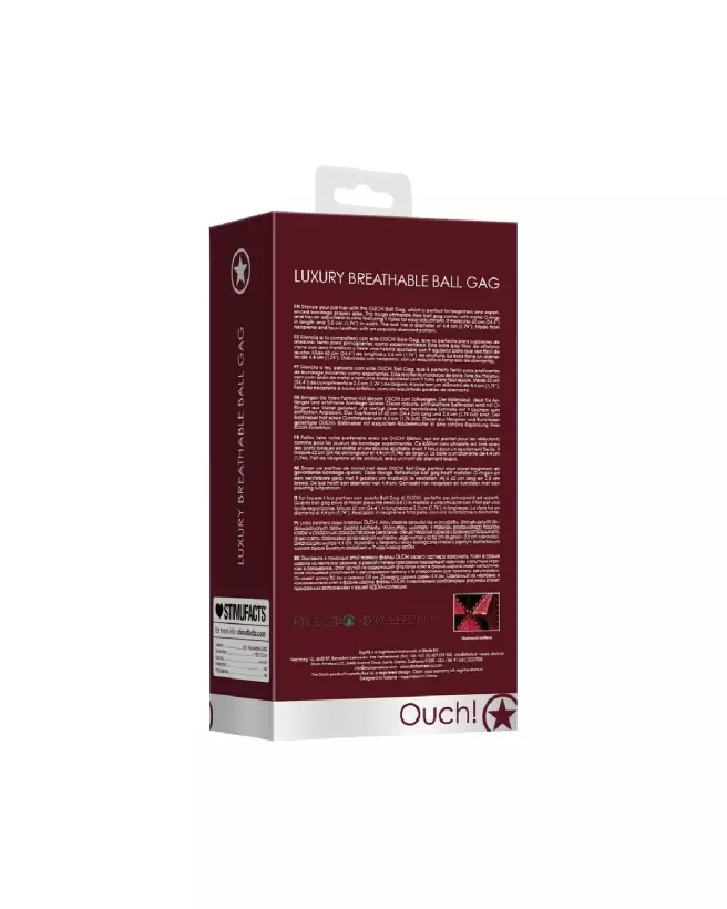 Baillon Breathable Ball Gag de Ouch! by Shots pour jeux de soumission et confort optimal-3