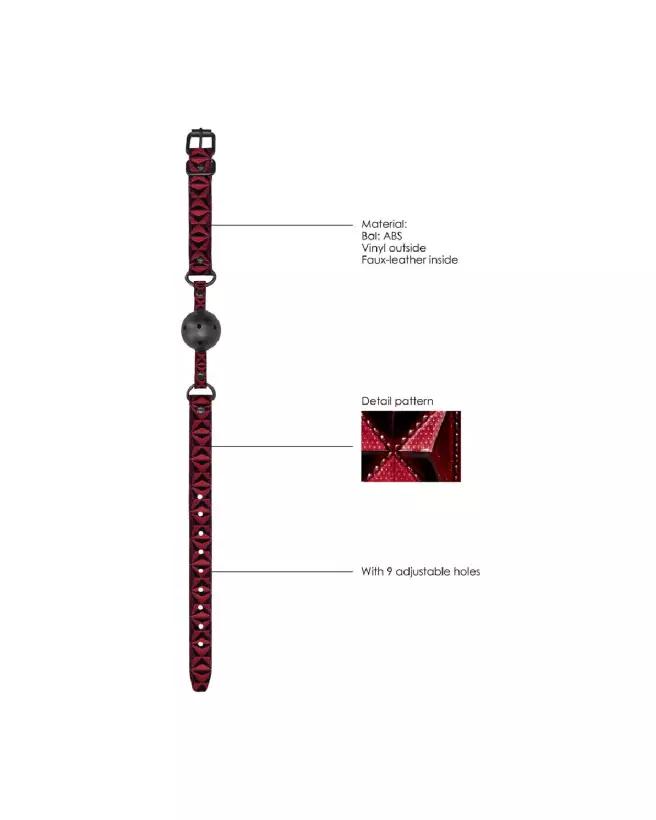 Baillon Breathable Ball Gag de Ouch! by Shots pour jeux de soumission et confort optimal-6