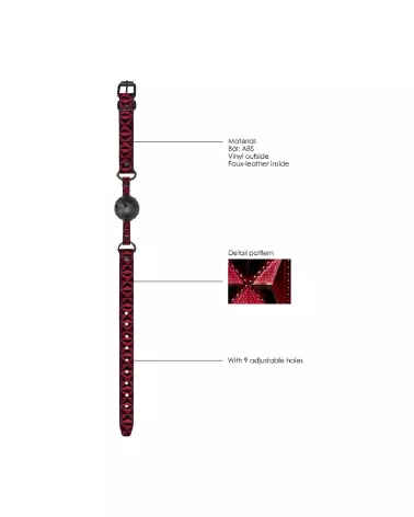 Baillon Breathable Ball Gag de Ouch! by Shots pour jeux de soumission et confort optimal-6