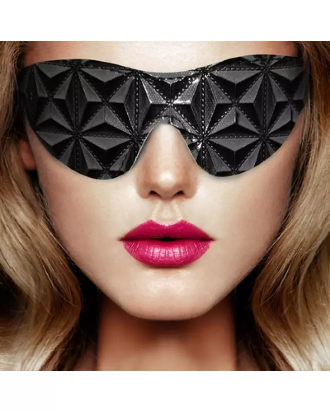 Masque pour les yeux Ouch! by Shots en noir pour jeux de bondage et enhancement sensoriel-1