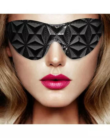 Masque pour les yeux Ouch! by Shots en noir pour jeux de bondage et enhancement sensoriel-1