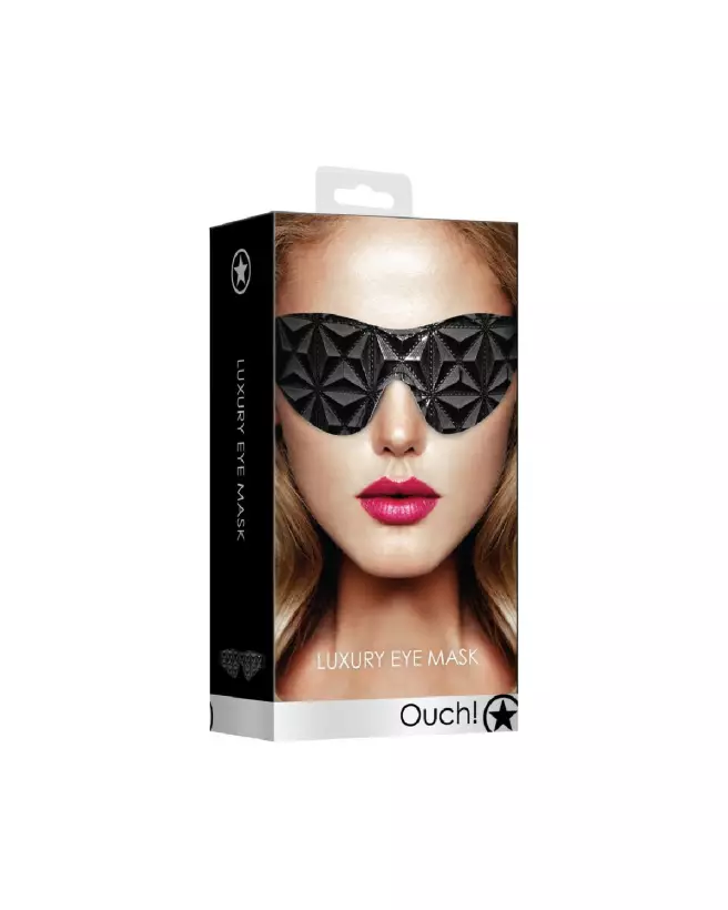 Masque pour les yeux Ouch! by Shots en noir pour jeux de bondage et enhancement sensoriel-2