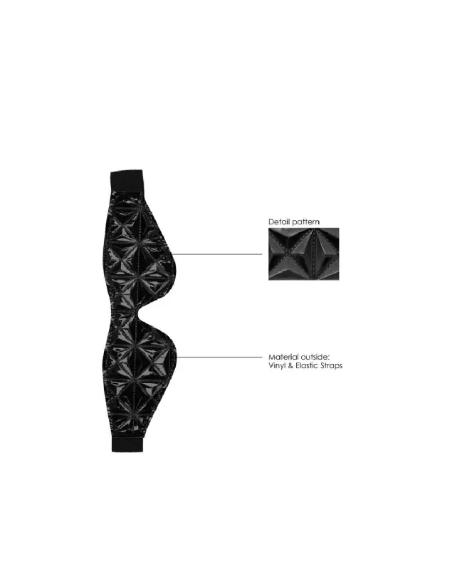 Masque pour les yeux Ouch! by Shots en noir pour jeux de bondage et enhancement sensoriel-6