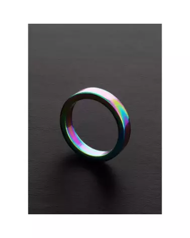 Anneau Rainbow Flat C-Ring en métal par Steel by Shots, dimensions 0.3 x 1.8 / 8 x 45 mm-1