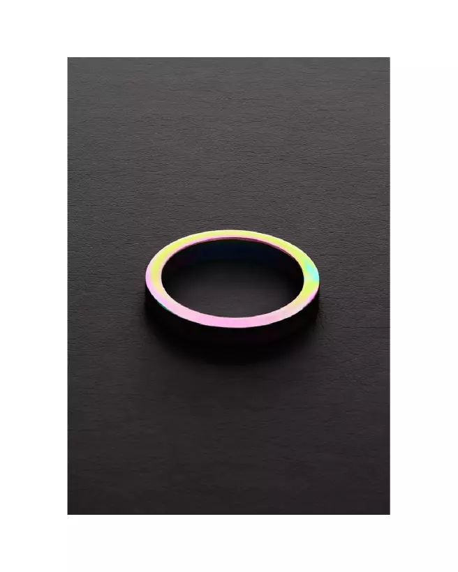 Anneau Rainbow Flat C-Ring en métal par Steel by Shots, dimensions 0.3 x 1.8 / 8 x 45 mm-3