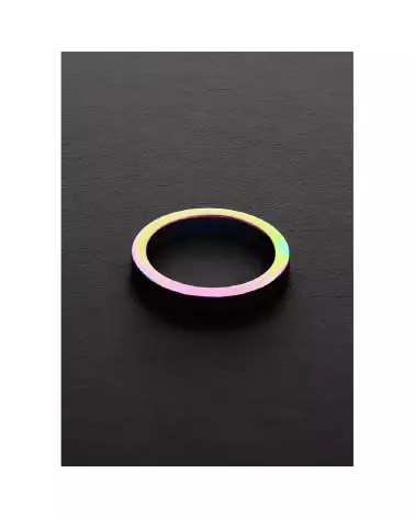 Anneau Rainbow Flat C-Ring en métal par Steel by Shots, dimensions 0.3 x 1.8 / 8 x 45 mm-3