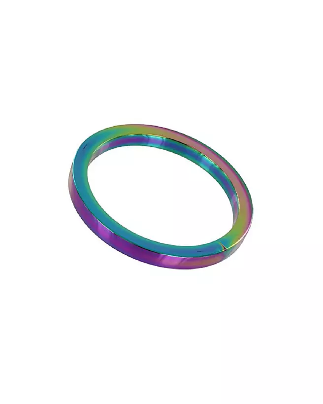 Anneau Rainbow Flat C-Ring en métal par Steel by Shots, dimensions 0.3 x 1.8 / 8 x 45 mm-5