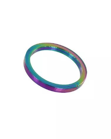 Anneau Rainbow Flat C-Ring en métal par Steel by Shots, dimensions 0.3 x 1.8 / 8 x 45 mm-5